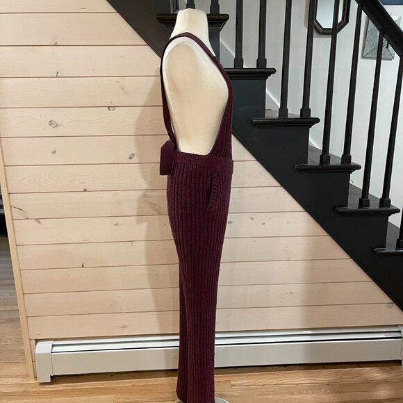 063 Free People Beach Cohen Sweater ribbed overalls NWOT Size Large - Picture 3 of 7